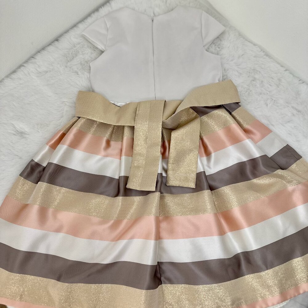Bonnie Jean Girls Colorblock Stripe Dress with Bow - Picture 5 of 9